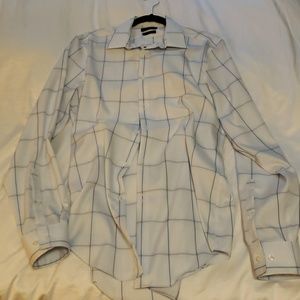 CALVIN KLEIN square pattern dress shirt - 15.5